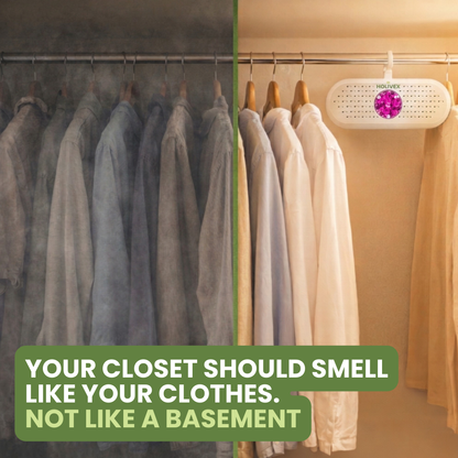 Holivex™ Smart Rechargeable Dehumidifier. Chemical-Free. Safe for the Whole Family