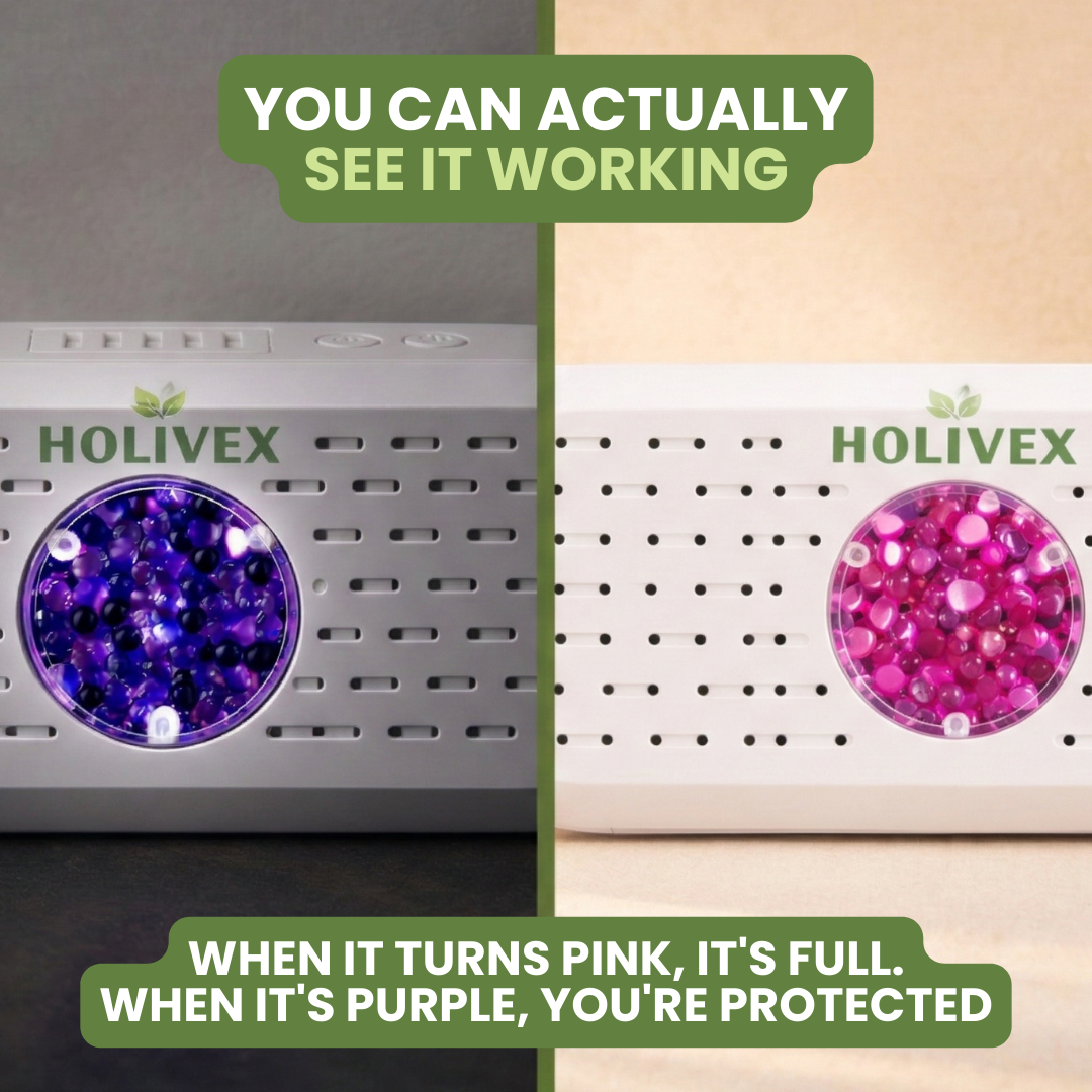 Holivex™ Smart Rechargeable Dehumidifier. Chemical-Free. Safe for the Whole Family