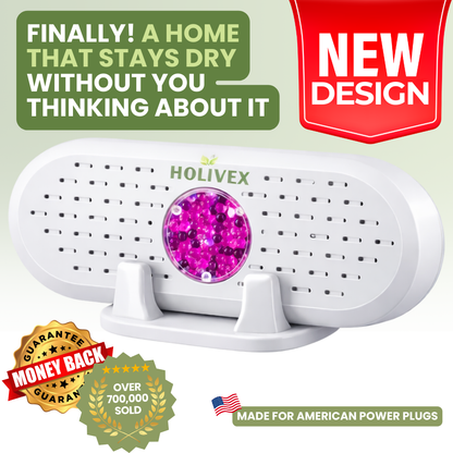 Holivex™ Smart Rechargeable Dehumidifier. Chemical-Free. Safe for the Whole Family